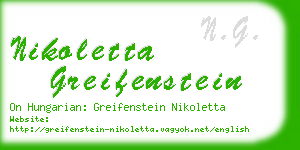 nikoletta greifenstein business card